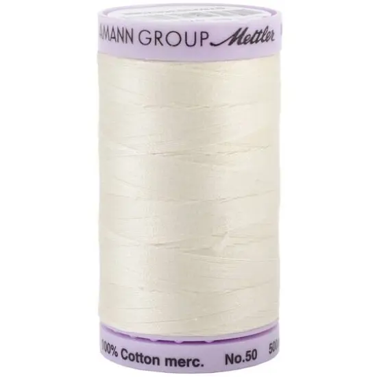 Mettler 50wt Cloud Gray Silk Finish Cotton Thread, 547yd. {2}
