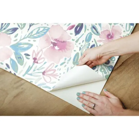 RoomMates Clara Jean April Showers Peel & Stick Wallpaper Pink/Green {10}