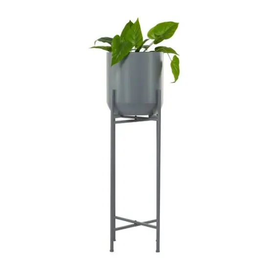 Grey Modern Planter, 13" x 13" x 42" {1}