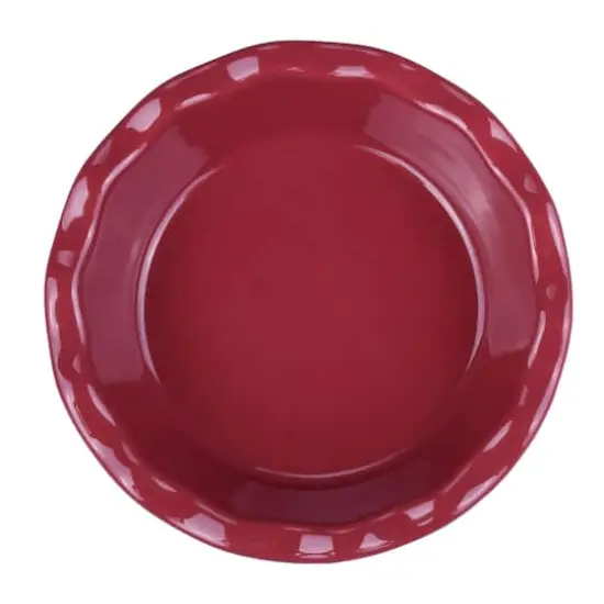 6" Mini Burgundy Ceramic Pie Plate by Makery&trade; {3}