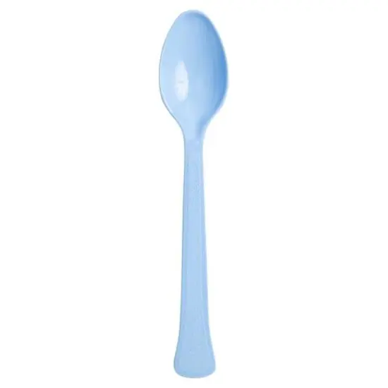 JAM Paper Premium Disposable Plastic Spoons, 48ct. Baby Blue {3}