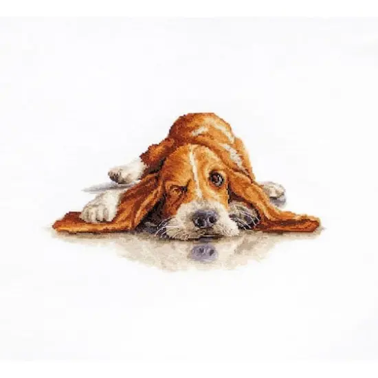 Luca-s Basset Counted Cross Stitch Kit {1}