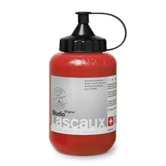 Lascaux Studio Acrylic Paint, 500mL 922 Vermilion {1}