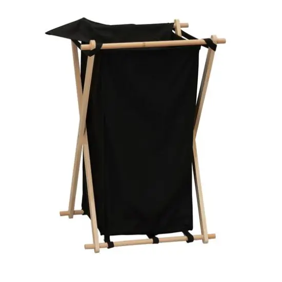 Household Essentials X-Frame Laundry Hamper Black {7}
