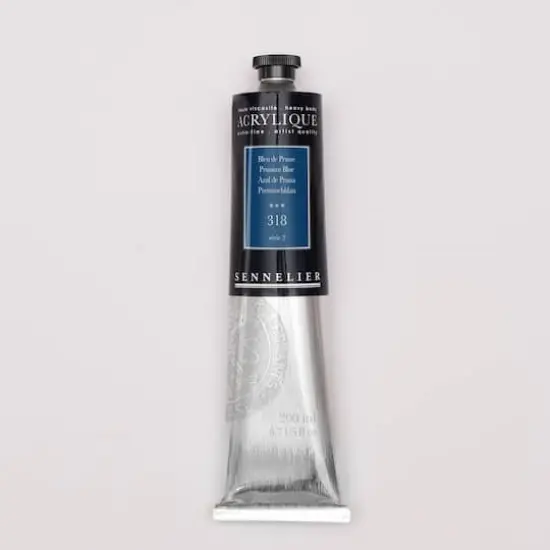 Sennelier Extra Fine Artists' Acrylic Paint, 200mL 318 Prussian Blue {1}