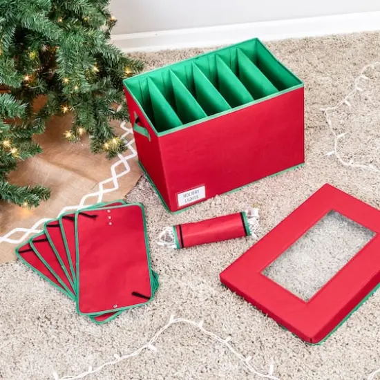 Honey Can Do Red Holiday Light Storage Box {1}