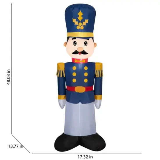 4ft. Airblown&reg; Inflatable Christmas Toy Soldier {4}