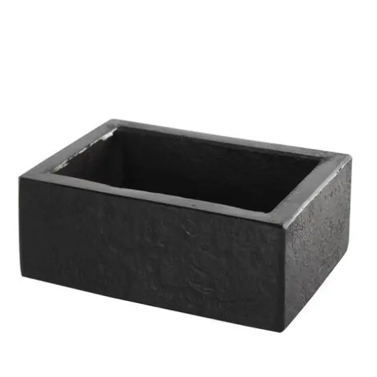 Black Textured Decorative Box Set with Knobs {8}