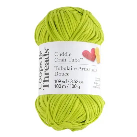 Cuddle Craft Tube&trade; Yarn by Loops & Threads&reg; Glowstick Green {1}