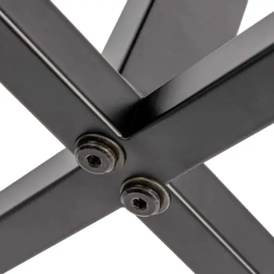 Household Essentials Harper 46.5" Metal & Boucle Bench Blue {4}