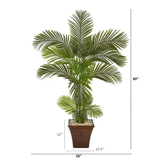 5ft. Areca Palm Tree in Brown Planter {3}