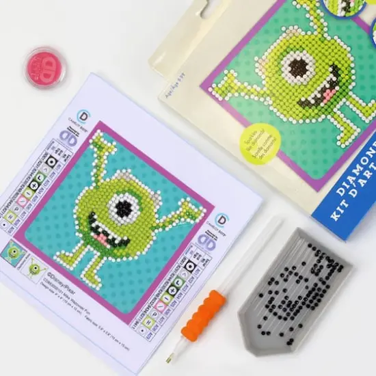 Camelot® Dots Monsters Inc. Mike Wazowski Fun Diamond Painting Kit {3}