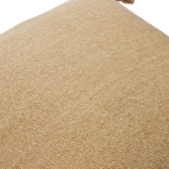 Hello Honey&reg; Tan Square Canvas Pillow Cover with Tassels {3}