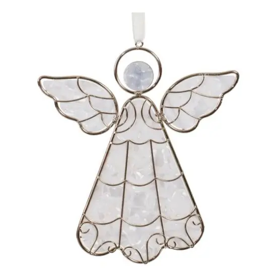 5" Metal Framed Angel Ornament Set {4}