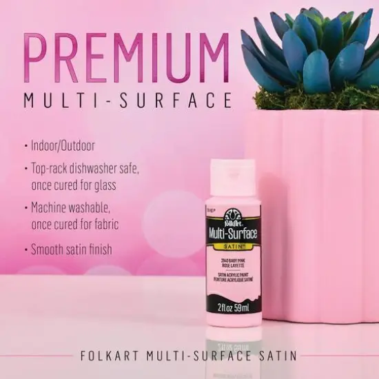 FolkArt&reg; Best Pink Metallic Acrylic Color Set {8}