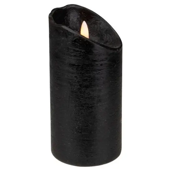 6" LED Black Flameless Halloween D&eacute;cor Candle {6}