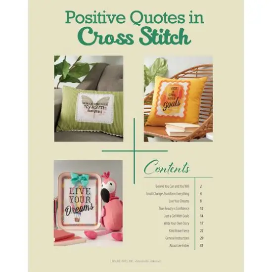 Leisure Arts&reg; Positive Quotes in Cross Stitch Book {4}