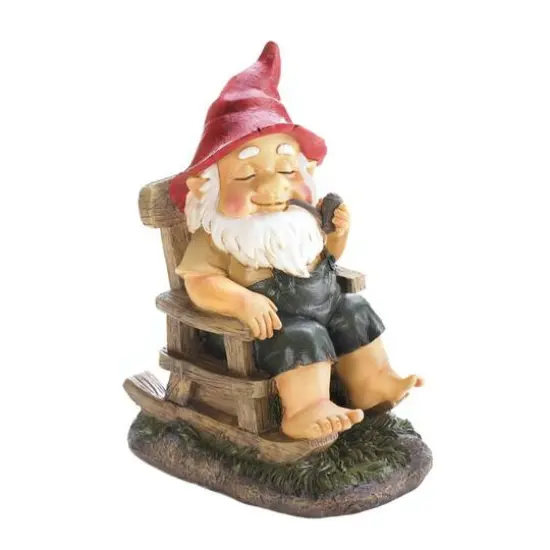 10.5" Rocking Chair Gnome {1}