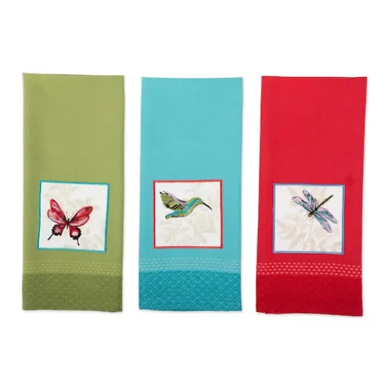 DII&reg; Botanical Square Dish Towel Set {4}