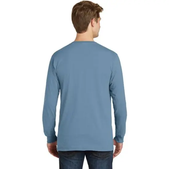 Port & Company&reg; Beach Wash&reg; Garment-Dyed Long Sleeve Pocket T-Shirt Mist {6}