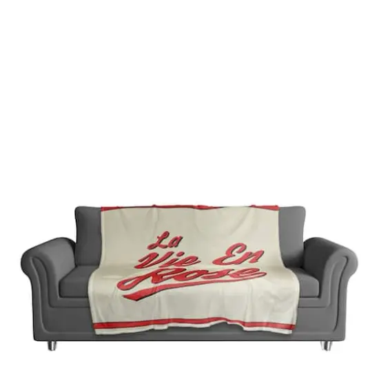 La Vie En Rose 50" x 60" Coral Fleece Blanket {4}