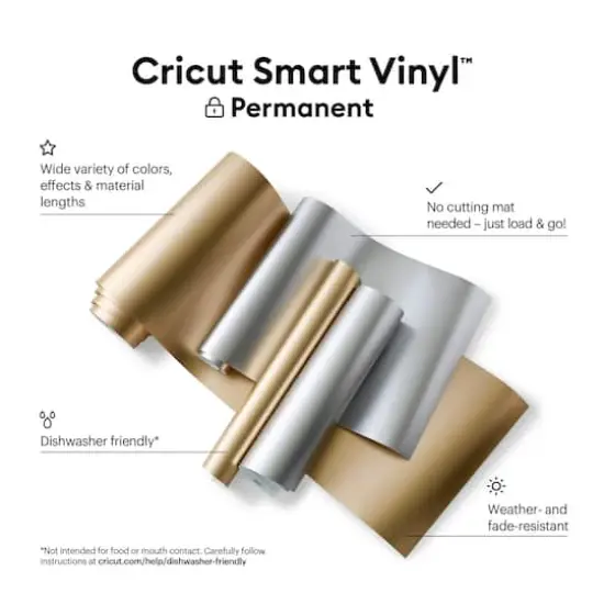 Cricut&reg; Permanent Smart Vinyl&trade; Matte Metallic Champagne {5}