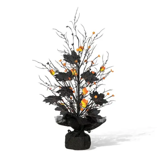 Glitzhome® 21" Lighted Halloween Candy Corn Berries Table Tree {1}