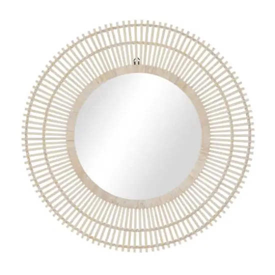 Cream Bohemian Wall Mirror, 36" x 1" x 36" {1}
