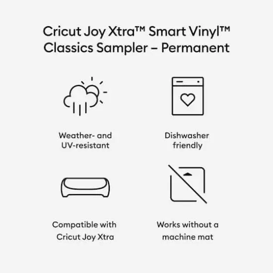 Cricut Joy Xtra&trade; Permanent Smart Vinyl&trade; Sampler Classics, 3ct. {4}