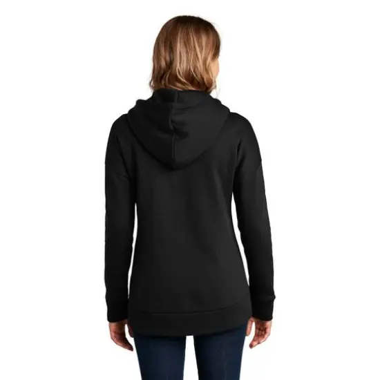 District&reg; Perfect Weight&reg; Women's Fleece Drop Shoulder Full-Zip Hoodie Jet Black {6}