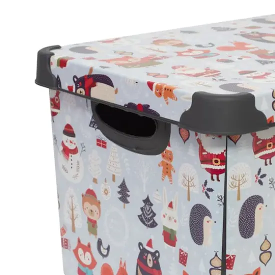 Simplify Woodland Winter Storage Tote Bin {8}