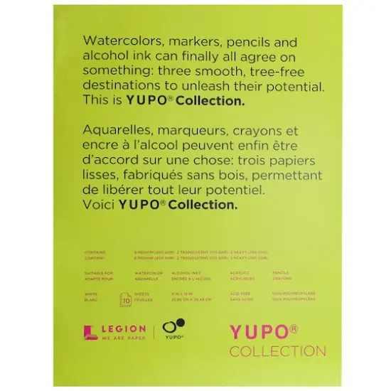YUPO&reg; Collection Watercolor Paper, 9" x 12" {1}