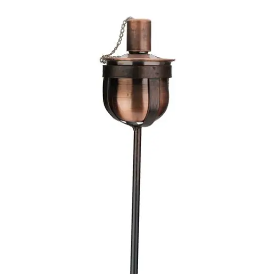30" Brushed Copper Mini Oil Lamp Patio Torch {3}