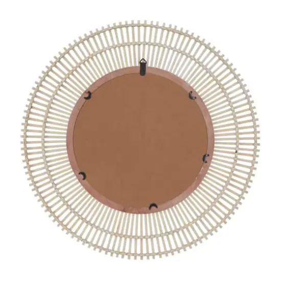 Cream Bohemian Wall Mirror, 36" x 1" x 36" {5}