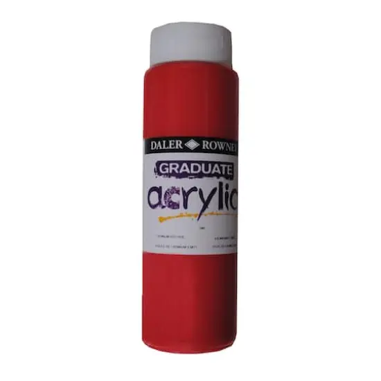 Daler-Rowney&reg; Graduate Acrylic, 500mL Cadmium Red Hue {1}