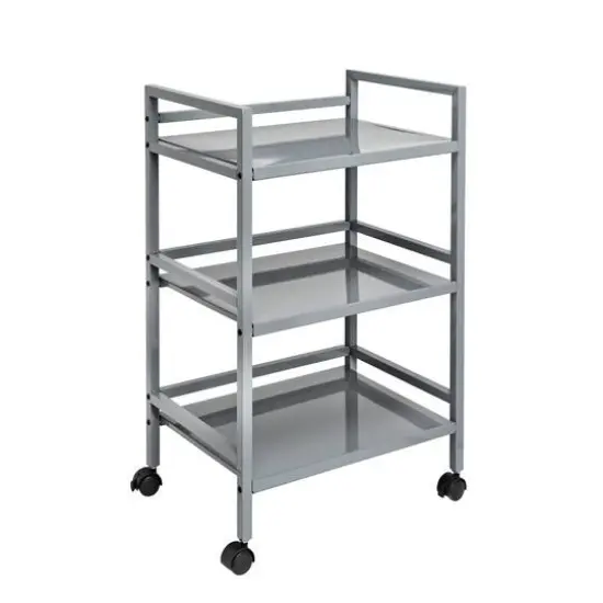 Honey Can Do Gray Metal Rolling Cart {1}