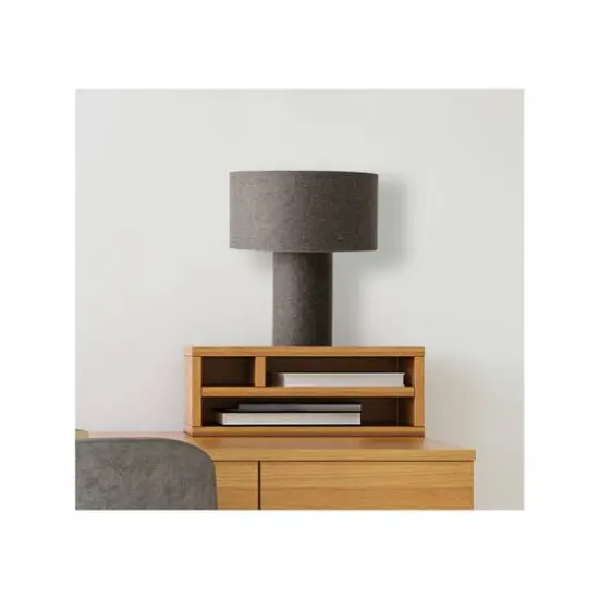 Hello Honey&reg; Gray Wool Blend Table Lamp & Shade Set {8}