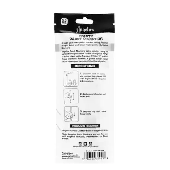 Angelus&reg; Empty Paint Marker Set, 3mm {4}