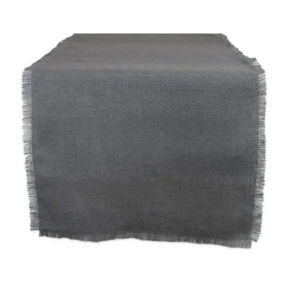 DII&reg; 48" Gray Jute Table Runner {1}