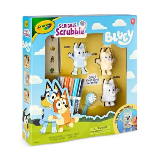 Crayola&reg; Scribble Scrubbie&reg; Deluxe Bluey Playset with Washable Stickers, 3ct. {6}