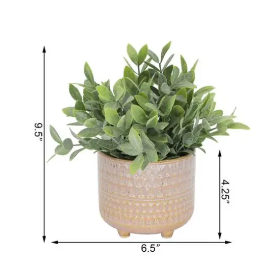 Flora Bunda&reg; 9.5" Tea Leaf in Mauve Pharaoh Footed Pot {3}