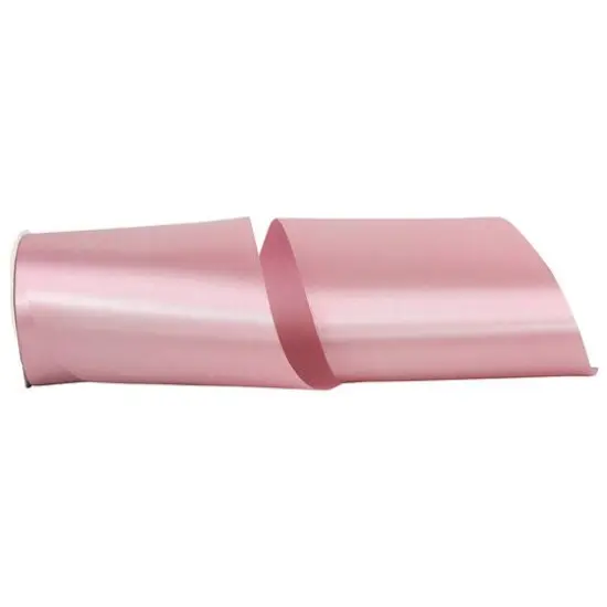 JAM Paper 6" x 50yd. Single Face Satin Allure Ribbon Rose Water {1}