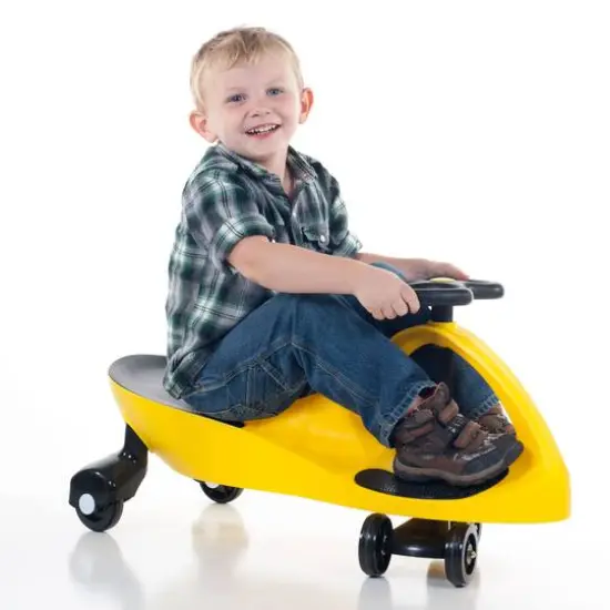 Toy Time Yellow Ride-On Wiggle Car {3}