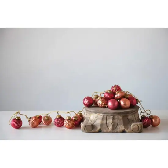 Hello Honey&reg; 6ft. Pink Mercury Glass Ball Ornament Garland {4}