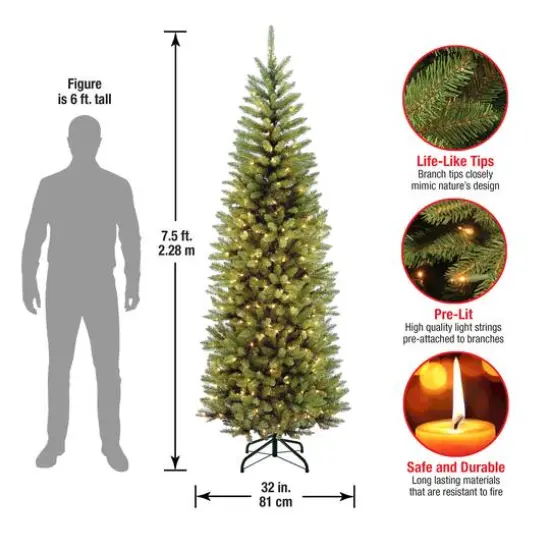 7.5ft. Pre-Lit PowerConnect™ Kingswood Fir Artificial Christmas Tree, Light Parade® LED Lights {6}