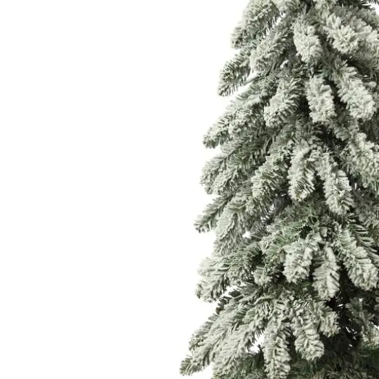 3ft. Pre-Lit Lightly Flocked Artificial Alpine Christmas Tree, Warm White LED Lights {3}