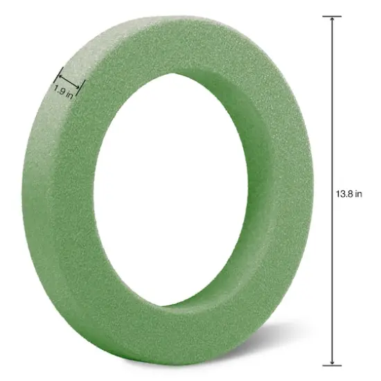 FloraCraft&reg; FloraFōM&reg; 13.75" Green Foam Wreath {3}