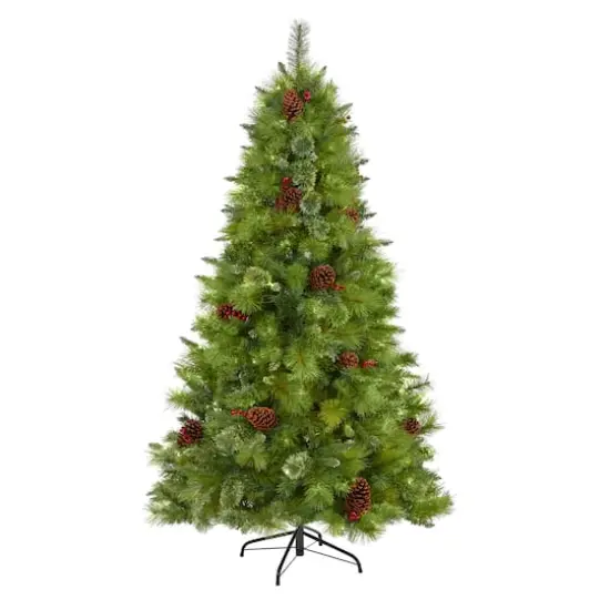 6ft. Unlit Montana Mixed Pine Artificial Christmas Tree with Pinecones and Berries {1}