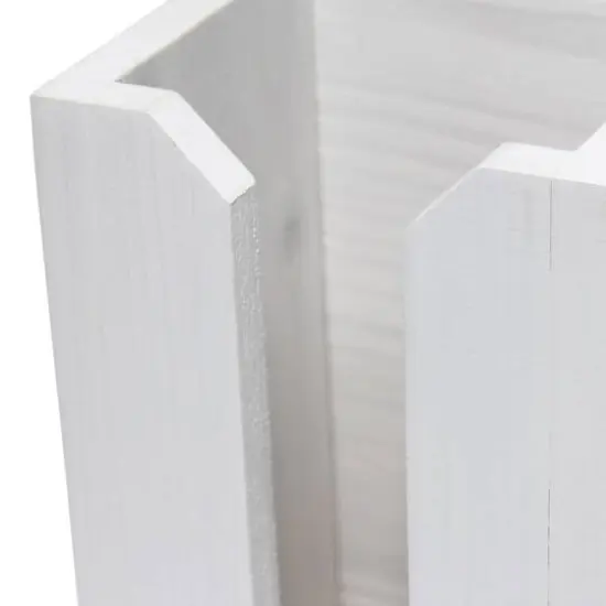 Elegant Designs Wood Caddy Organizer White Wash {12}