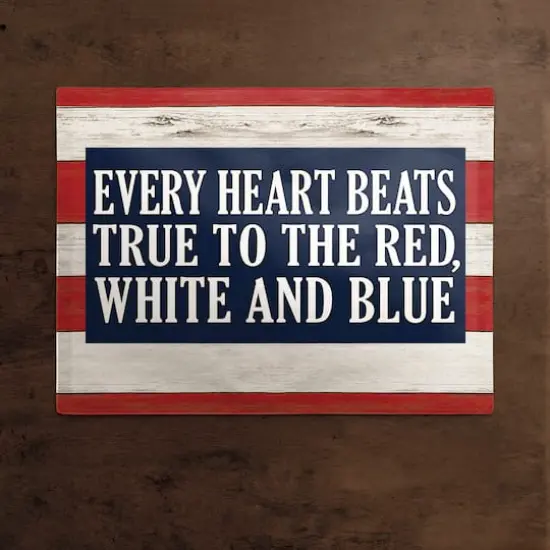 Every Heart Beats True to the Red White & Blue Twill Placemat {3}